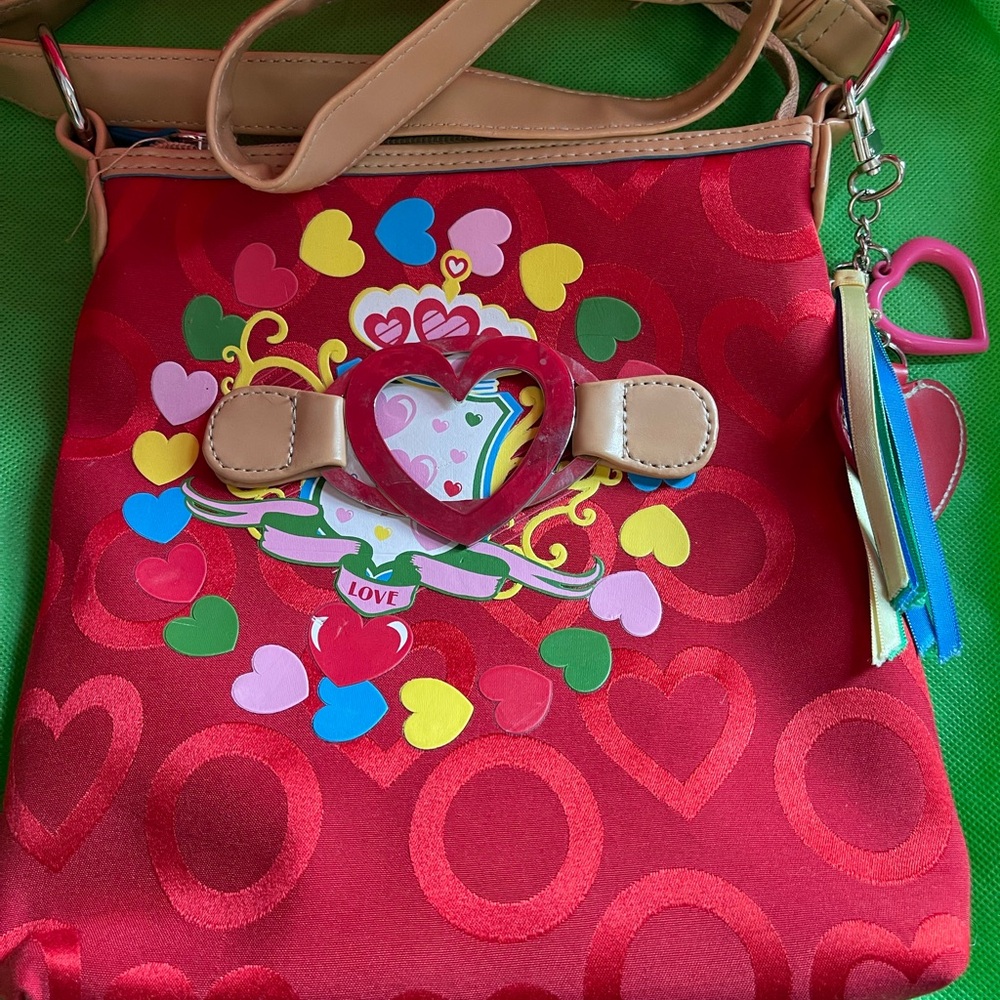 Heart Design Red Shoulder Bag